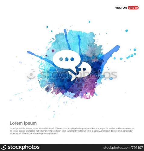 Speech bubble icon - Watercolor Background