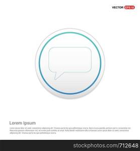 Speech bubble icon - white circle button