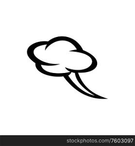 Speech bubble isolated cloud. Vector comic empty chat or communication monochrome sign. Chat or communication bubble, comic cloud