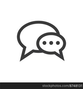 Speech bubble logo icon vector design