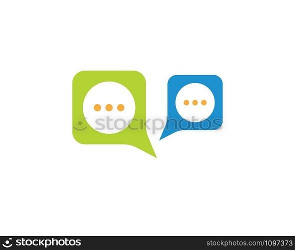 speech bubble logo icon vector template