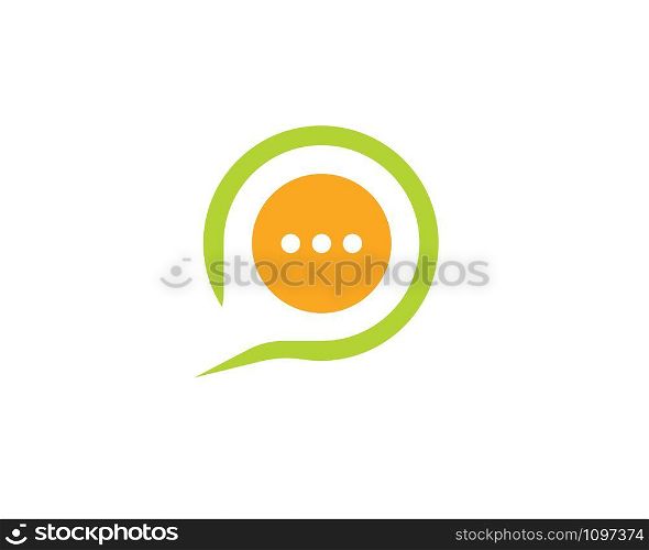 speech bubble logo icon vector template