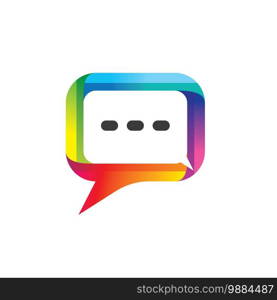 Speech bubble logo images illustration design