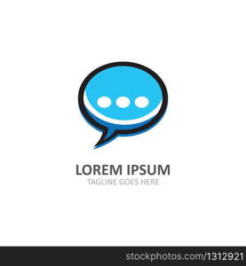 Speech bubble logo symbol communication creative template design