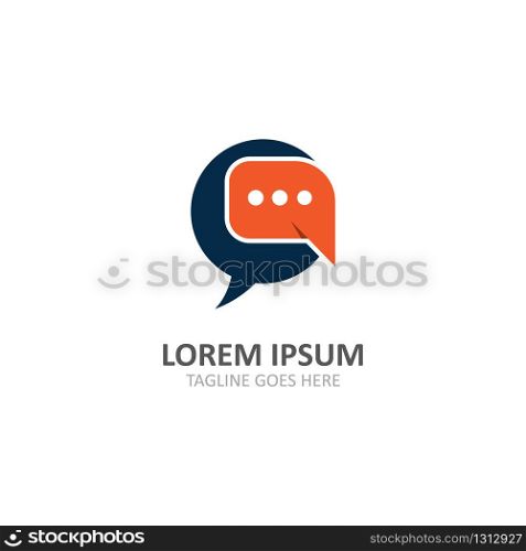 Speech bubble logo symbol communication creative template design