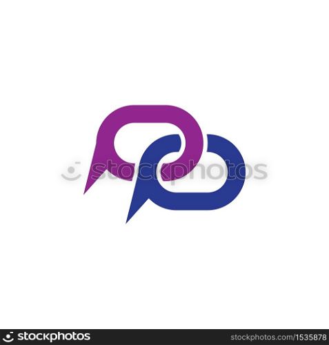 Speech bubble logo template vector icon design