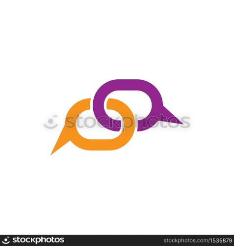 Speech bubble logo template vector icon design