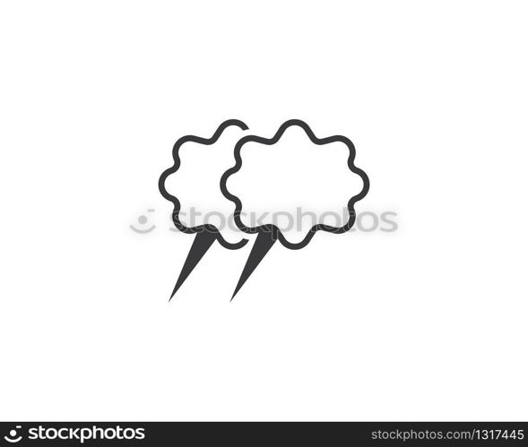 Speech bubble logo template vector icon illustration design