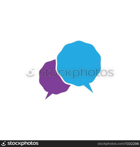 Speech bubble logo template vector icon illustration design