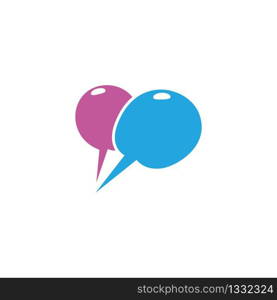 Speech bubble logo template vector icon illustration design