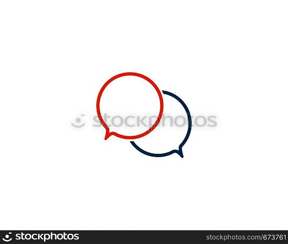 Speech bubble logo template vector icon illustration design
