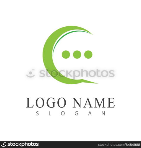 Speech bubble Logo template vector illustration