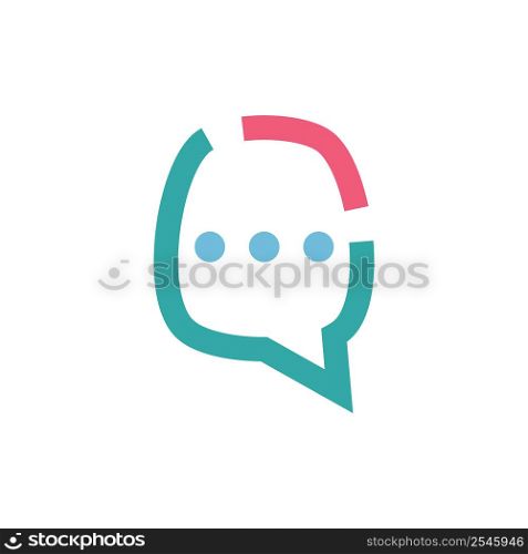 Speech bubble logo vector design