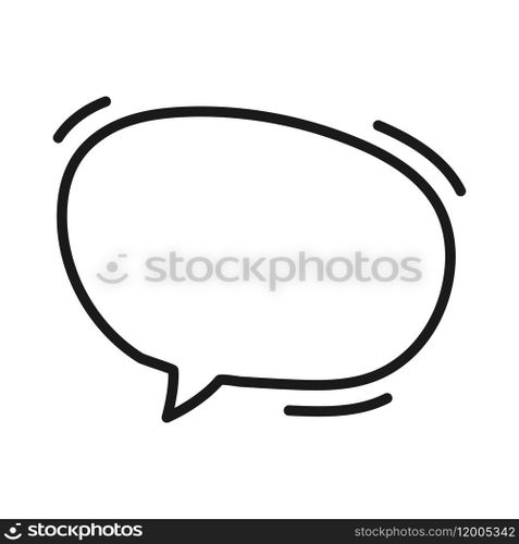 Speech bubble message icon. Chat bubble. Vector