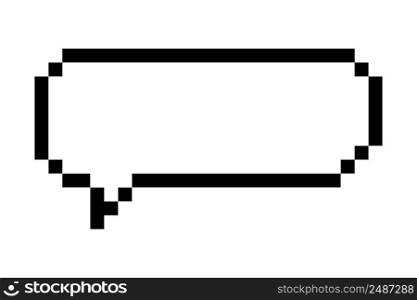 Speech bubble pixel icon simple design