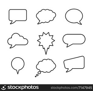 Speech bubble set for banner design. Speech bubble set vector illustration. Speech bubble icon dialog symbol. EPS 10