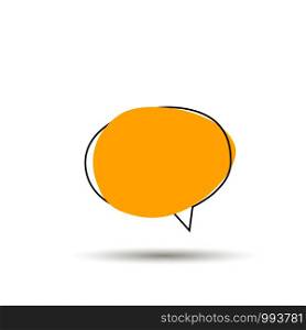 Speech bubble sign icon with shadow. Vector. Speech bubble sign icon