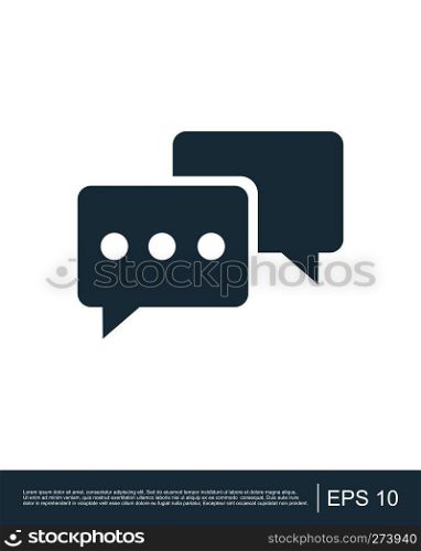 Speech bubble / speech balloon or chat bubble line, logo, icon, vector
