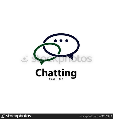 Speech bubble. Vector chatting logo design. Business concept icon.