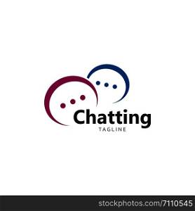 Speech bubble. Vector chatting logo design. Business concept icon.