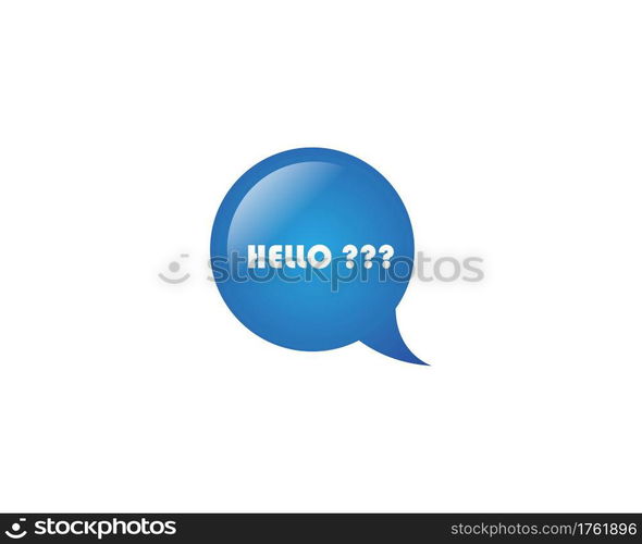 Speech bubble vector icon design