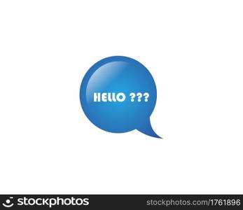 Speech bubble vector icon design
