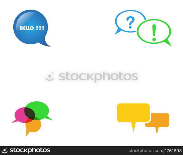 Speech bubble vector icon design
