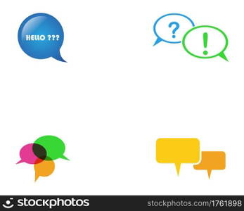 Speech bubble vector icon design