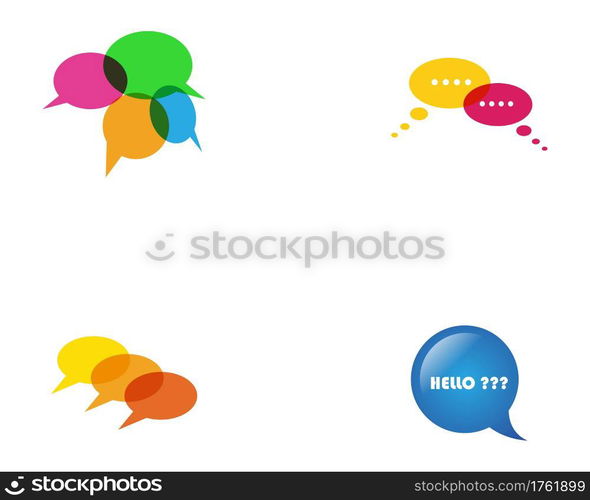 Speech bubble vector icon design