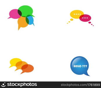 Speech bubble vector icon design