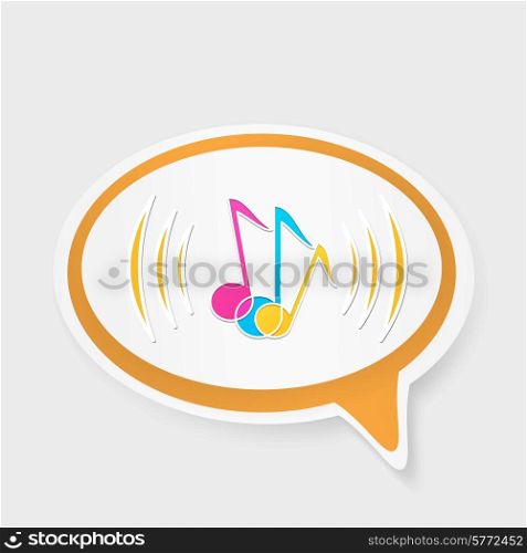 speech bubble with notes