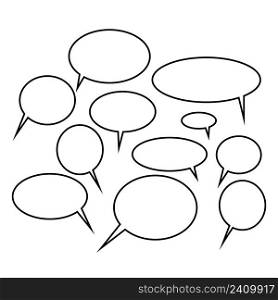 Speech bubbles, a concept of expressing opinion of society