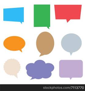 speech bubbles in pop art style. colorful set dialog box on white background. comic empty balloon. speech bubbles sign.