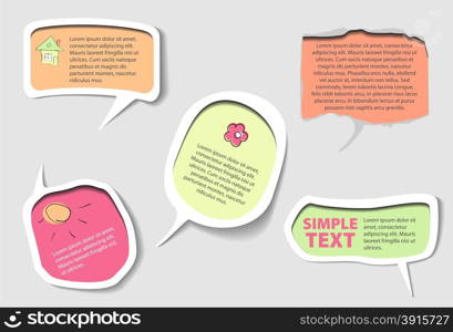 speech bubbles set