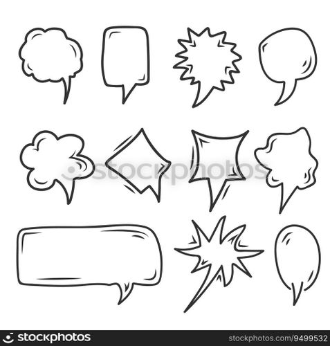 Speech bubbles vector set - Vector illustration. Speech bubbles vector set - Vector