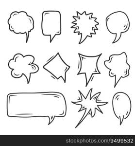 Speech bubbles vector set - Vector illustration. Speech bubbles vector set - Vector