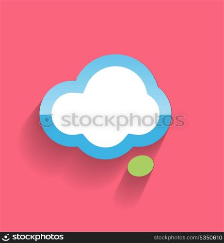 Speech cloud flat modern icon