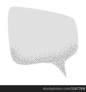Speech empty bubble with with noise sand texture trendy. Speech empty bubble with with noise sand texture trendy. Vector illustration isolated