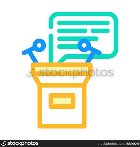 speech from tribune color icon vector. speech from tribune sign. isolated symbol illustration. speech from tribune color icon vector illustration