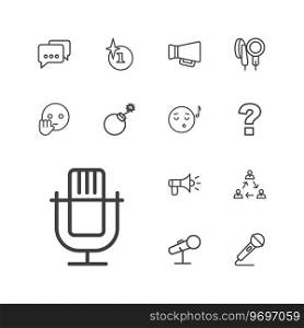 Speech icons Royalty Free Vector Image