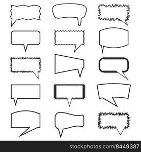 speech message. Cartoon Chat icon set. Vector illustration. Stock image. EPS 10.. speech message. Cartoon Chat icon set. Vector illustration. Stock image. 