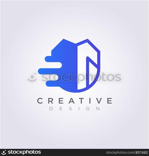 Speed and Security Vector Illustration Design Clipart Symbol Logo Template.