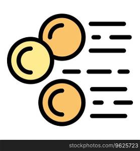 Speed ball icon outline vector. Paint gun. Game target color flat. Speed ball icon vector flat