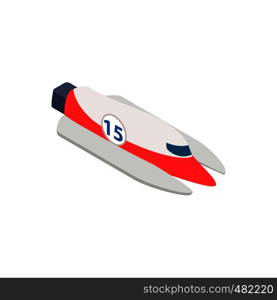 Speed boat isometric 3d icon isolated on a white background. Speed boat isometric 3d icon
