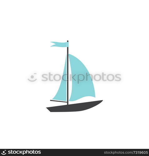 Speed boat on white background icon