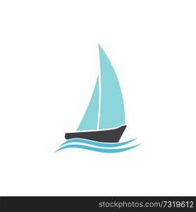 Speed boat on white background icon