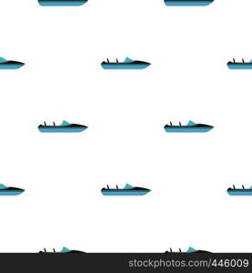 Speed boat pattern seamless background in flat style repeat vector illustration. Speed boat pattern seamless