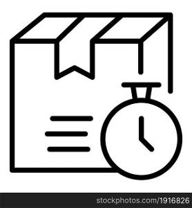 Speed delivery box icon outline vector. Fast package. Express courier. Speed delivery box icon outline vector. Fast package