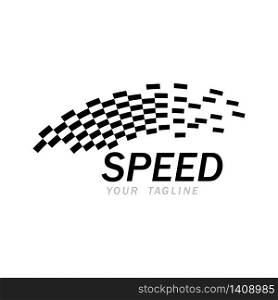 Speed flag logo and symbol vector