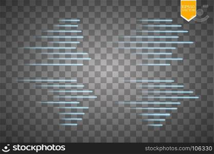 Speed glow lines isolated. Set of motion signs. Vector illustration.. Speed glow lines isolated. Set of motion signs. Vector illustration. eps 10